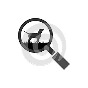 Illustration Vector Graphic of Beagle Dog Search Logo