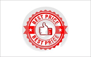 Illustration vector graphic of best price label sticker design template