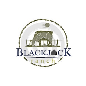 Illustration Vector graphic of Blackjack Ranch
