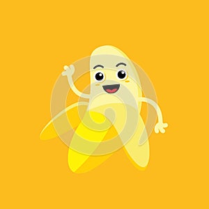 Illustration vector graphic cartoon character of cute banana