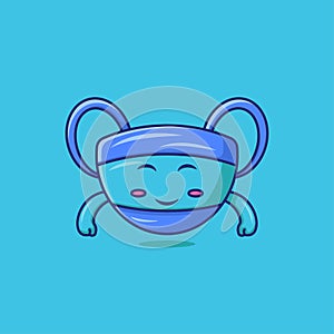 Illustration vector graphic cartoon character of Healthy masker. Good to use as health care and medical graphic asset. Suitable