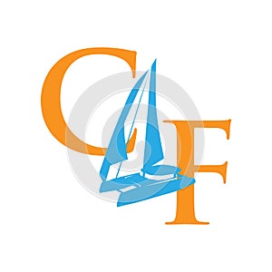 Illustration Vector graphic of catamaran boat