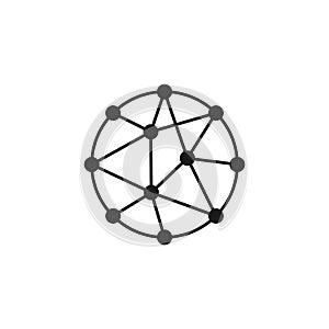 Illustration Vector Graphic of Circle Connected Dot Logo