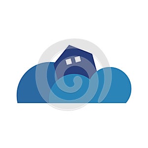 Illustration Vector Graphic of Cloud House Logo