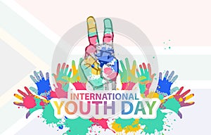 Illustration Vector Graphic Of Colorful Background Hand Poster, Good Design For International Youth Day Theme Design