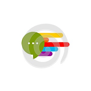 Illustration Vector Graphic of Colorful Chatting Application Logo