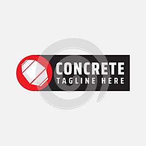 Illustration Vector Graphic Of Concrete Mixer Logo Design Template. Suitable For Construction Company, Real Estate Or Etc.