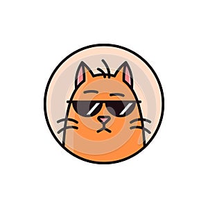 Illustration vector graphic of a cool cat
