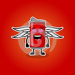 Illustration Vector Graphic Of Cute Fizzy Mascot Soft drinks, Design Suitable For Mascot Drinks