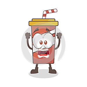 Illustration Vector Graphic Of Cute Fizzy Mascot Soft Drinks, Design Suitable For Mascot Drinks Or World Food Day