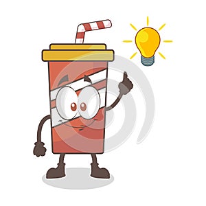 Illustration Vector Graphic Of Cute Mascot Soft drinks Get Ideas, Design Suitable For Mascot Drinks Or World Food Day