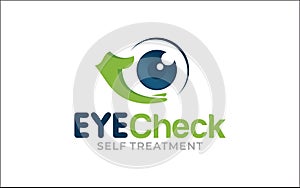 Illustration graphic vector of eyecare medical check up company or clinic logo design template photo