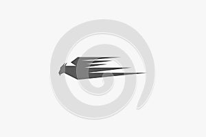 Fast attack eagle silhouette logo