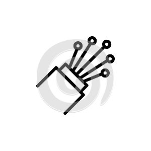 Illustration Vector graphic of fiber optic cable icon template