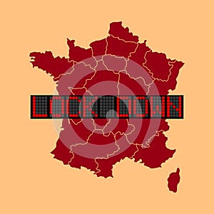 Illustration Vector Graphic Of France Lockdown