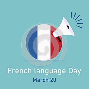 illustration vector graphic of french flag and megaphone