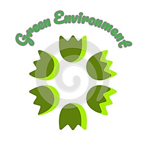 illustration vector graphic of green environment icon, for books, journal, etc