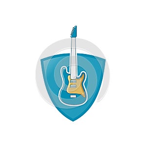 Illustration Vector Graphic of Guitar Pick Logo