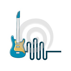 Illustration Vector Graphic of Guitar Store Logo