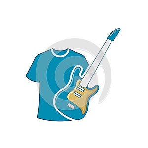 Illustration Vector Graphic of Guitar Store Logo