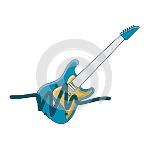 Illustration Vector Graphic of Guitar Store Logo