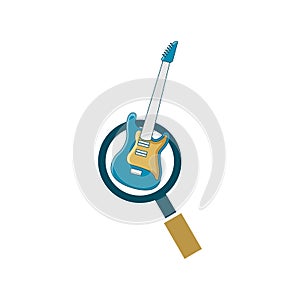 Illustration Vector Graphic of Guitar Store Logo