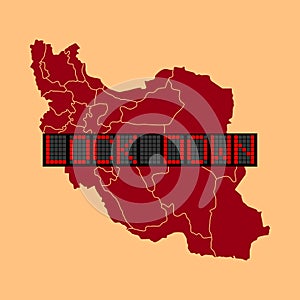 Illustration Vector Graphic Of Iran Lockdown