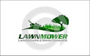 Illustration vector graphic of lawn care, landscape, grass concept logo design template-04