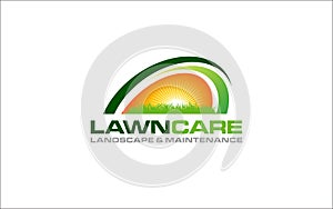 Illustration vector graphic of lawn care, landscape, grass concept logo design template