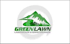 Illustration vector graphic of lawn care, landscape, grass concept logo design template-03