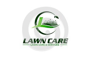 Illustration vector graphic of lawn care, landscape services, grass care concept logo design template