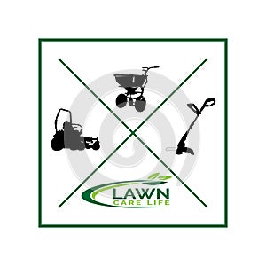 Illustration, vector, graphic of lawn care logo