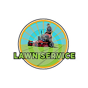 Illustration Vector graphic of lawn service