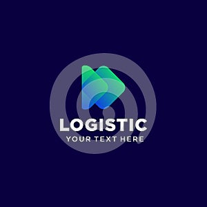 Illustration vector graphic of Logistic logo. Delivery service logo. Web, Network Digital, Technology, and Marketing icon