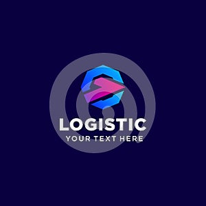 Illustration vector graphic of Logistic logo. Delivery service logo. Web, Network Digital, Technology, and Marketing icon