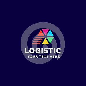 Illustration vector graphic of Logistic logo. Delivery service logo. Web, Network Digital, Technology, and Marketing icon