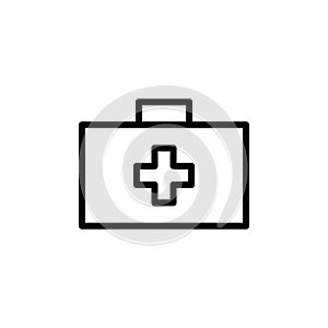 Illustration Vector graphic of medical kit bag icon