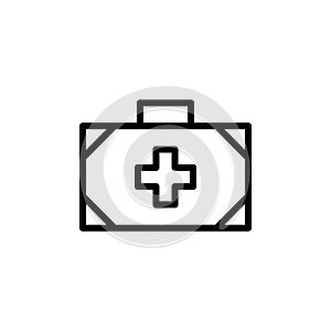 Illustration Vector graphic of medical kit bag icon