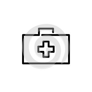 Illustration Vector graphic of medical kit bag icon