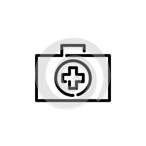 Illustration Vector graphic of medical kit bag icon