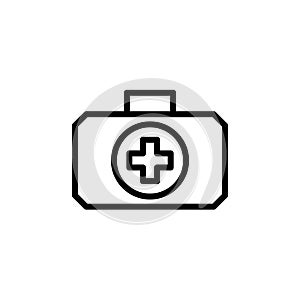 Illustration Vector graphic of medical kit bag icon