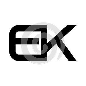 Illustration Vector Graphic of Modern EK Letter Logo