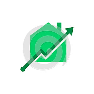 Illustration Vector Graphic of Moving House Graph Logo