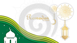 Illustration vector graphic of paper cut ramadan kareem background. Very usable for ramadan greeting card, invitation, banner,