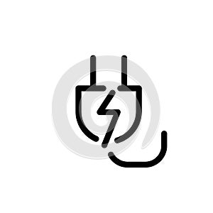 Illustration Vector graphic of power plug icon