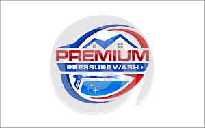 Illustration vector graphic of pressure power wash spray logo design template