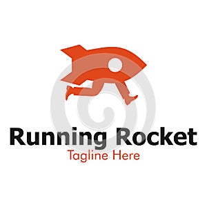 Illustration Vector Graphic of Running Rocket Logo