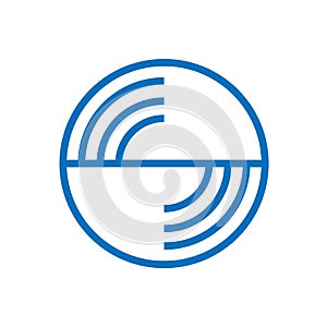 Illustration vector graphic s coin logo