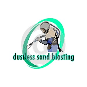 Illustration Vector graphic of sand blasting