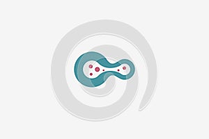 Science molecule atom connection logo